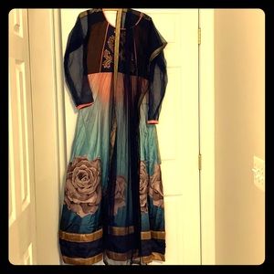 Rose print Anarkali!